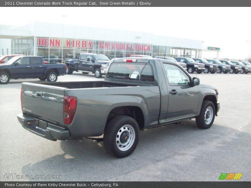 Steel Green Metallic / Ebony 2011 Chevrolet Colorado Work Truck Regular Cab