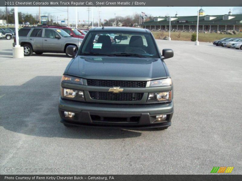 Steel Green Metallic / Ebony 2011 Chevrolet Colorado Work Truck Regular Cab