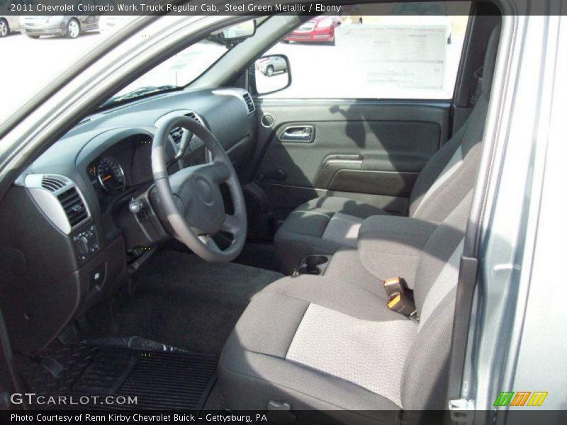 Steel Green Metallic / Ebony 2011 Chevrolet Colorado Work Truck Regular Cab