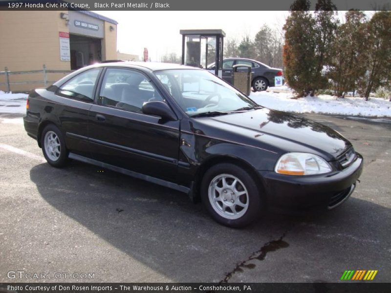 Black Pearl Metallic / Black 1997 Honda Civic HX Coupe