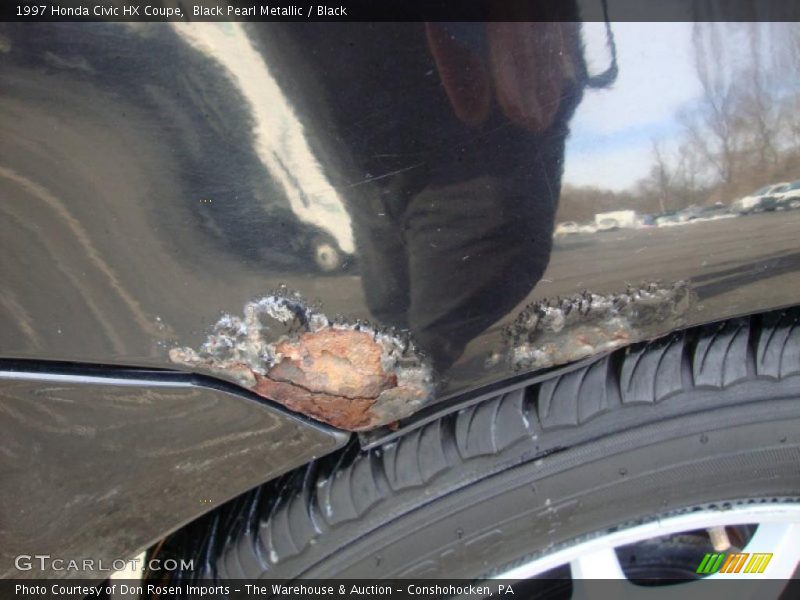 Black Pearl Metallic / Black 1997 Honda Civic HX Coupe