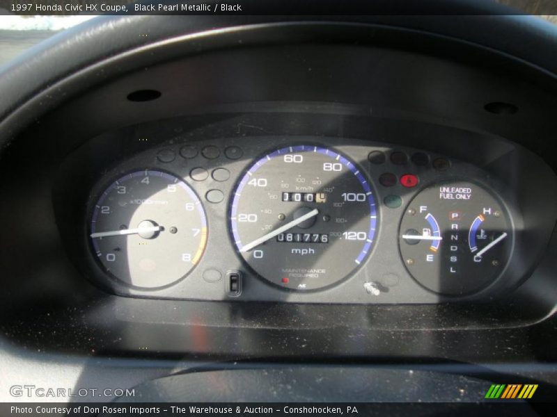  1997 Civic HX Coupe HX Coupe Gauges