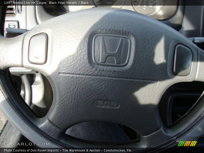Black Pearl Metallic / Black 1997 Honda Civic HX Coupe