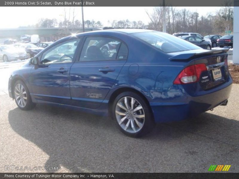 Dyno Blue Pearl / Black 2009 Honda Civic Si Sedan