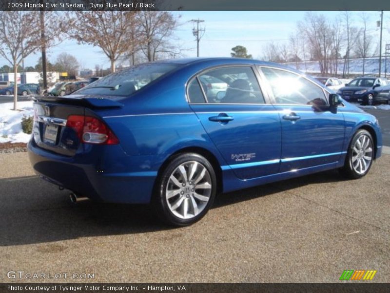 Dyno Blue Pearl / Black 2009 Honda Civic Si Sedan