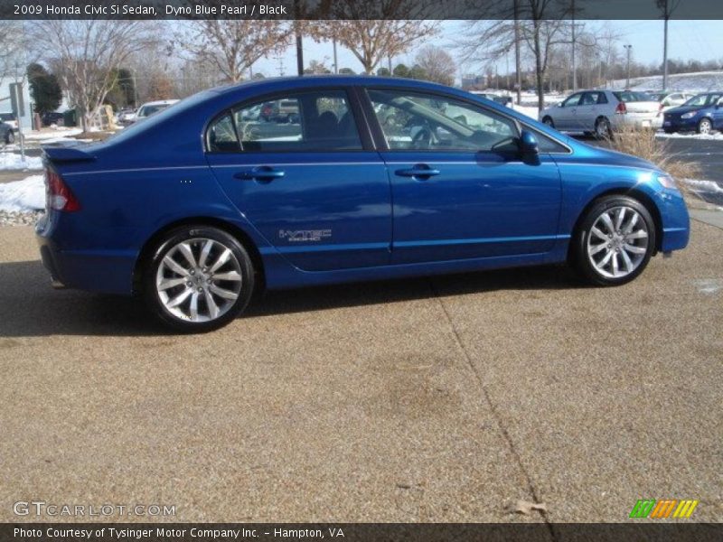 Dyno Blue Pearl / Black 2009 Honda Civic Si Sedan