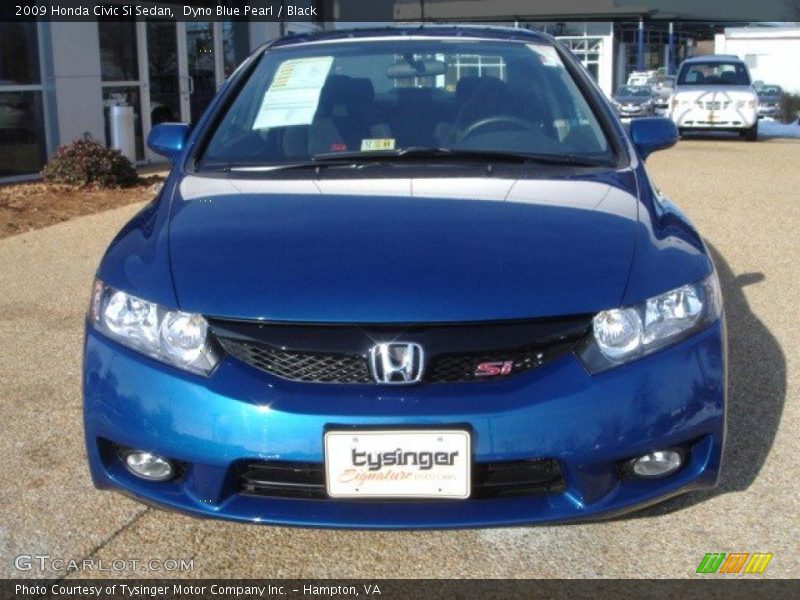 Dyno Blue Pearl / Black 2009 Honda Civic Si Sedan