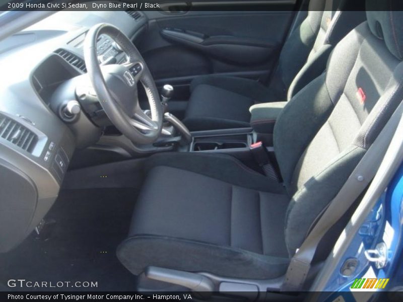 Dyno Blue Pearl / Black 2009 Honda Civic Si Sedan