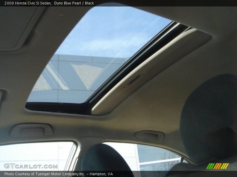 Dyno Blue Pearl / Black 2009 Honda Civic Si Sedan