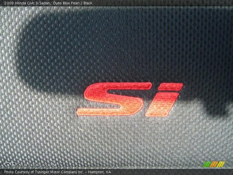 Dyno Blue Pearl / Black 2009 Honda Civic Si Sedan