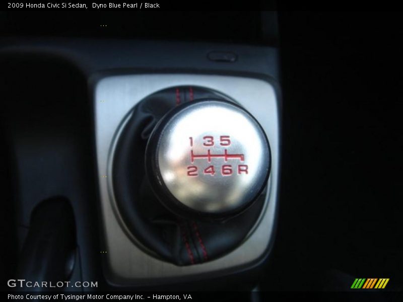 Dyno Blue Pearl / Black 2009 Honda Civic Si Sedan