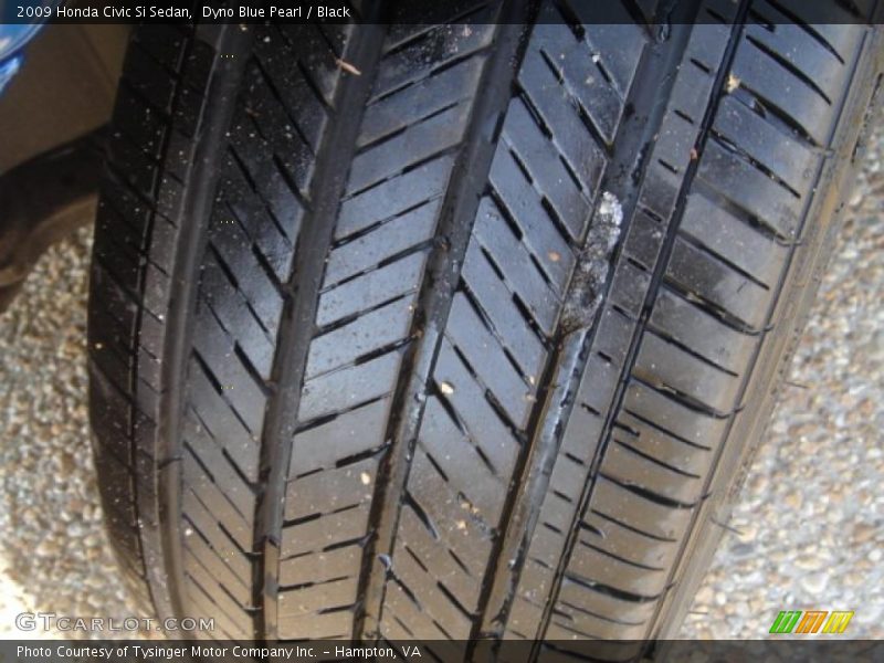 Dyno Blue Pearl / Black 2009 Honda Civic Si Sedan