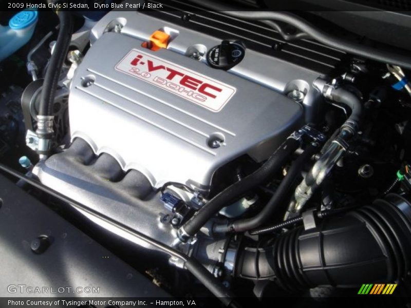 Dyno Blue Pearl / Black 2009 Honda Civic Si Sedan