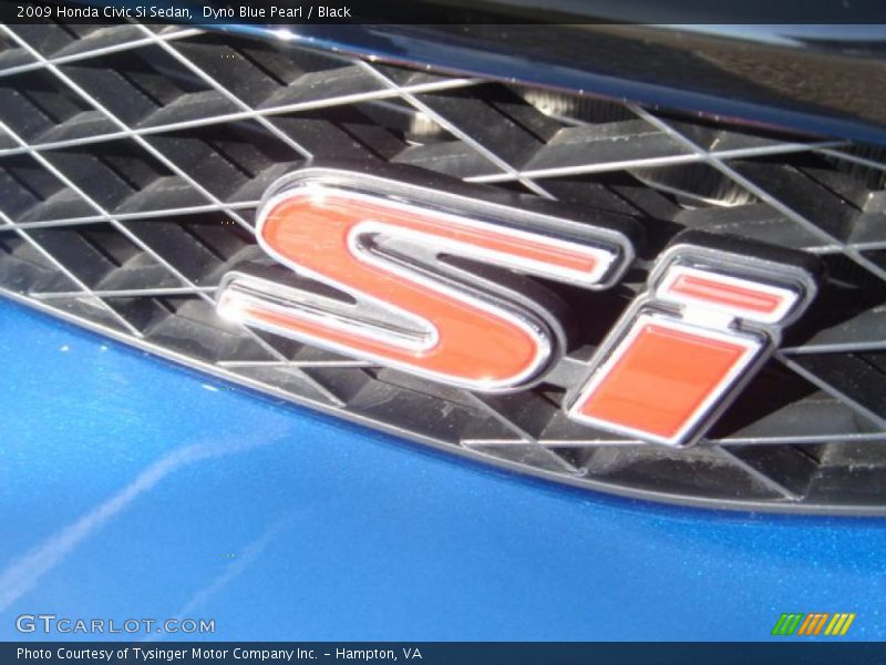Dyno Blue Pearl / Black 2009 Honda Civic Si Sedan