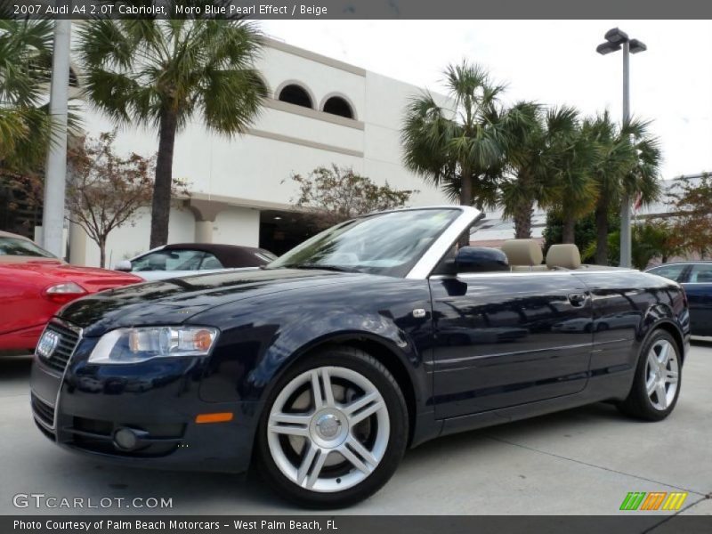 Moro Blue Pearl Effect / Beige 2007 Audi A4 2.0T Cabriolet