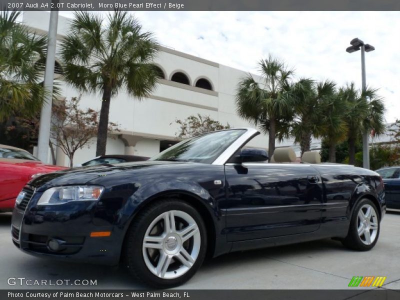 Moro Blue Pearl Effect / Beige 2007 Audi A4 2.0T Cabriolet