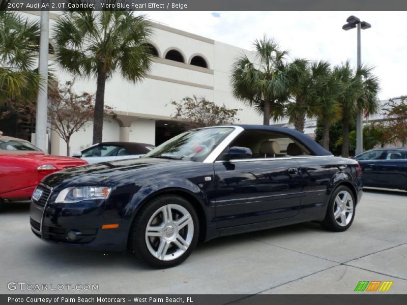 Moro Blue Pearl Effect / Beige 2007 Audi A4 2.0T Cabriolet