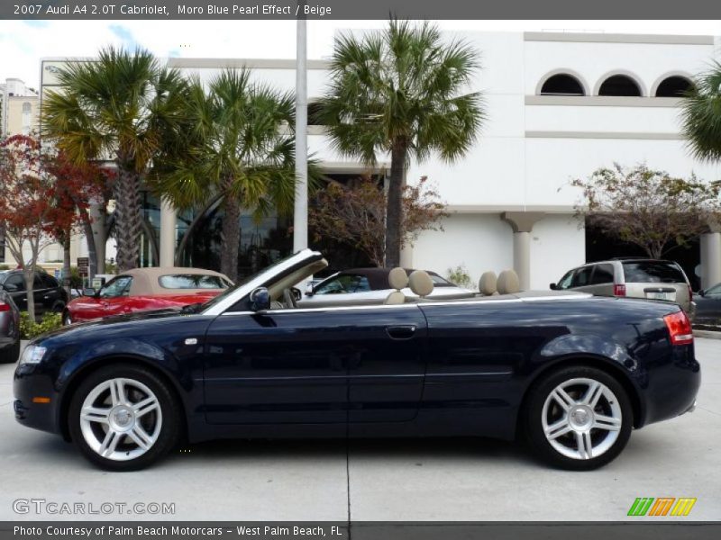 Moro Blue Pearl Effect / Beige 2007 Audi A4 2.0T Cabriolet