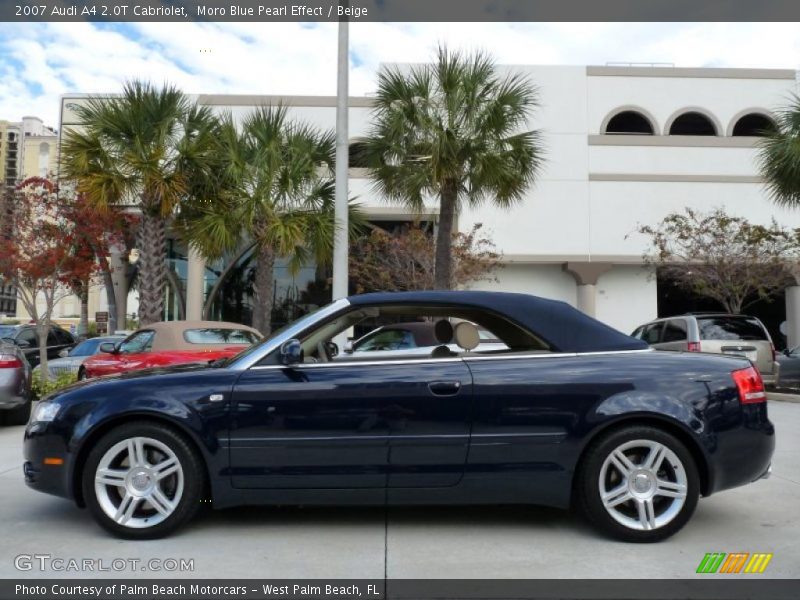Moro Blue Pearl Effect / Beige 2007 Audi A4 2.0T Cabriolet