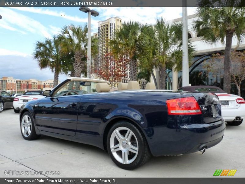 Moro Blue Pearl Effect / Beige 2007 Audi A4 2.0T Cabriolet