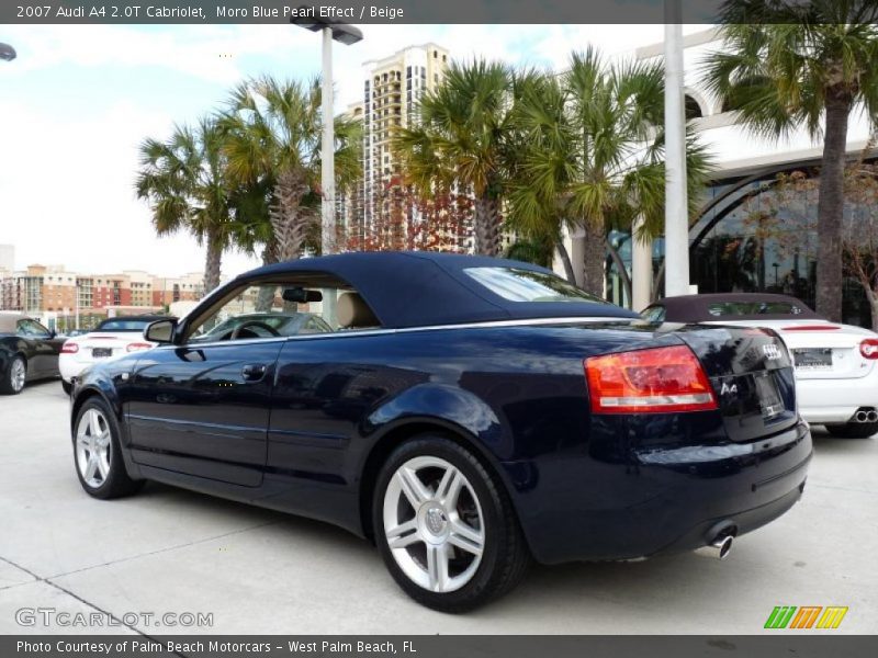 Moro Blue Pearl Effect / Beige 2007 Audi A4 2.0T Cabriolet