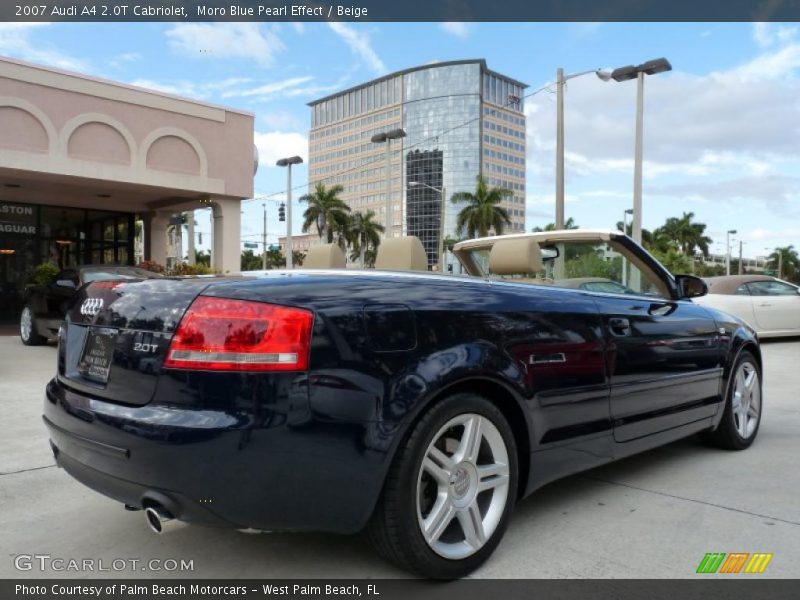 Moro Blue Pearl Effect / Beige 2007 Audi A4 2.0T Cabriolet