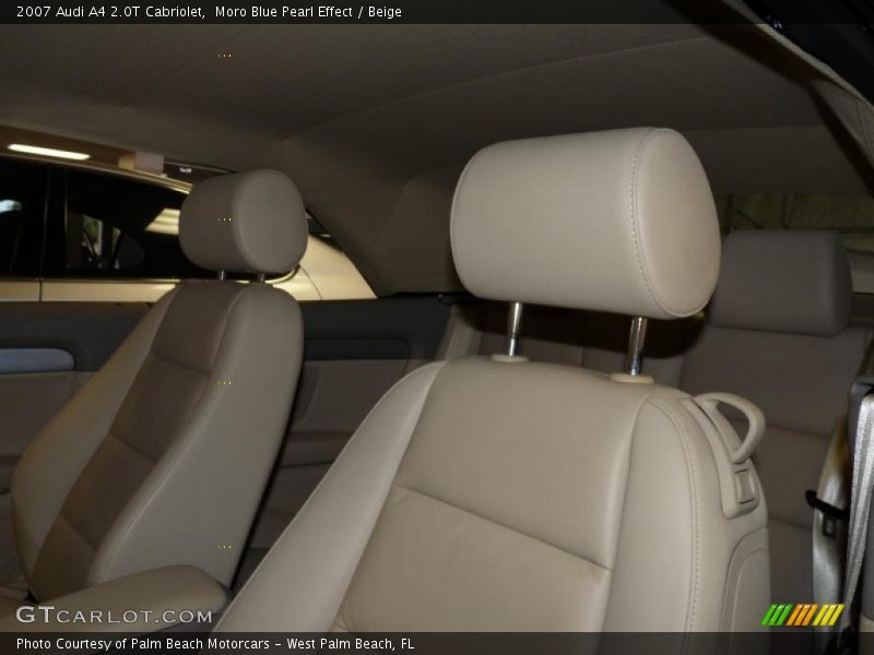 Moro Blue Pearl Effect / Beige 2007 Audi A4 2.0T Cabriolet