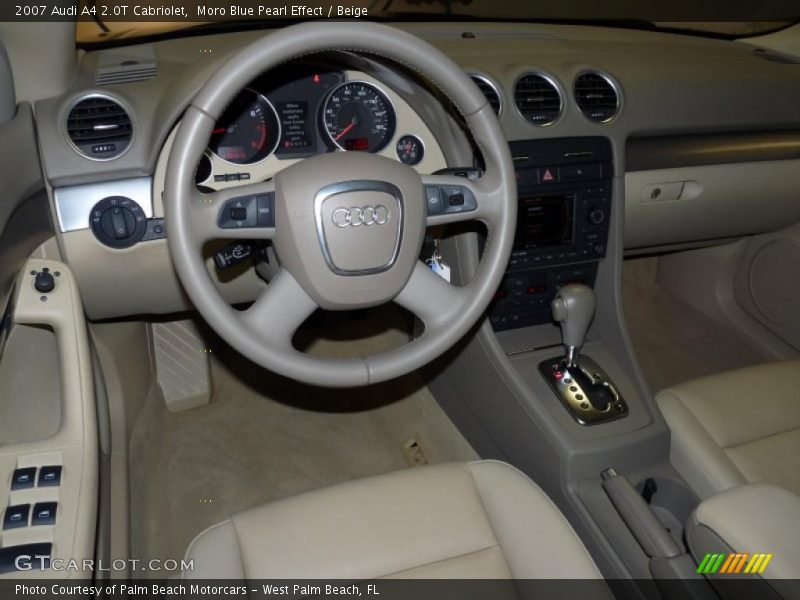 Moro Blue Pearl Effect / Beige 2007 Audi A4 2.0T Cabriolet