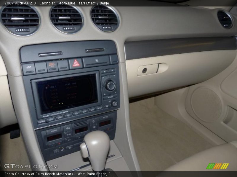 Moro Blue Pearl Effect / Beige 2007 Audi A4 2.0T Cabriolet