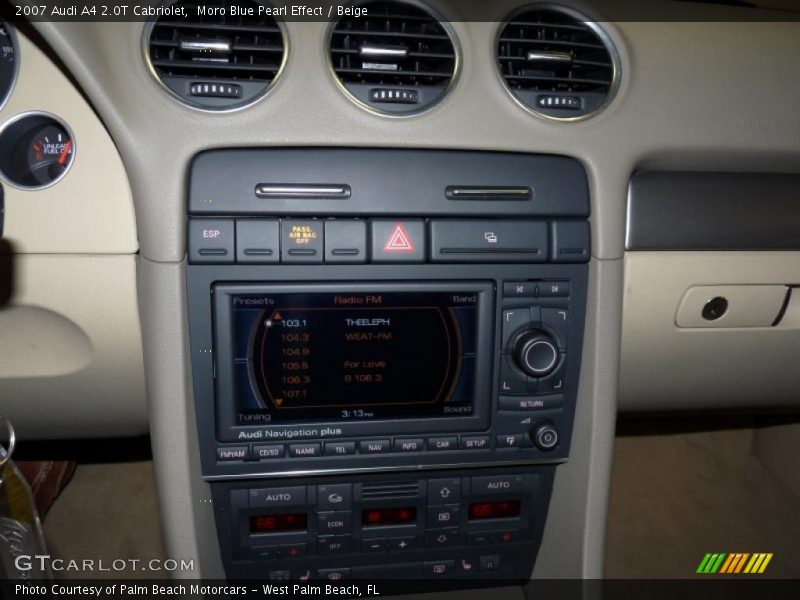 Moro Blue Pearl Effect / Beige 2007 Audi A4 2.0T Cabriolet