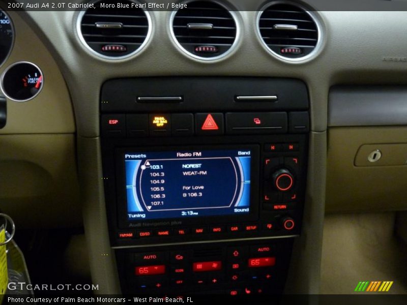 Moro Blue Pearl Effect / Beige 2007 Audi A4 2.0T Cabriolet