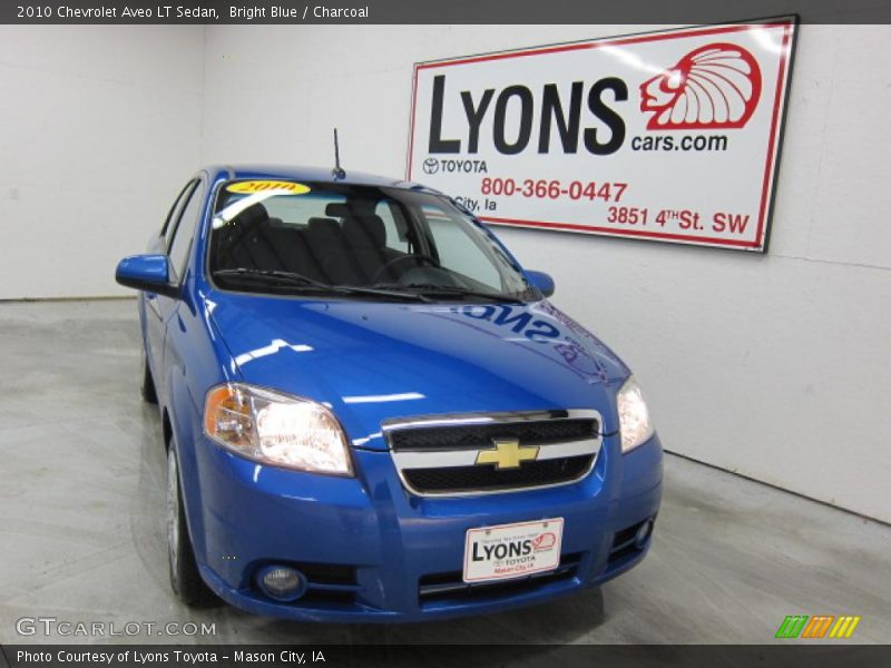 Bright Blue / Charcoal 2010 Chevrolet Aveo LT Sedan