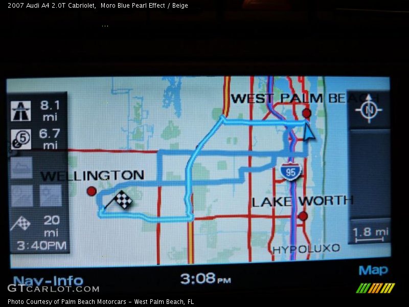 Moro Blue Pearl Effect / Beige 2007 Audi A4 2.0T Cabriolet