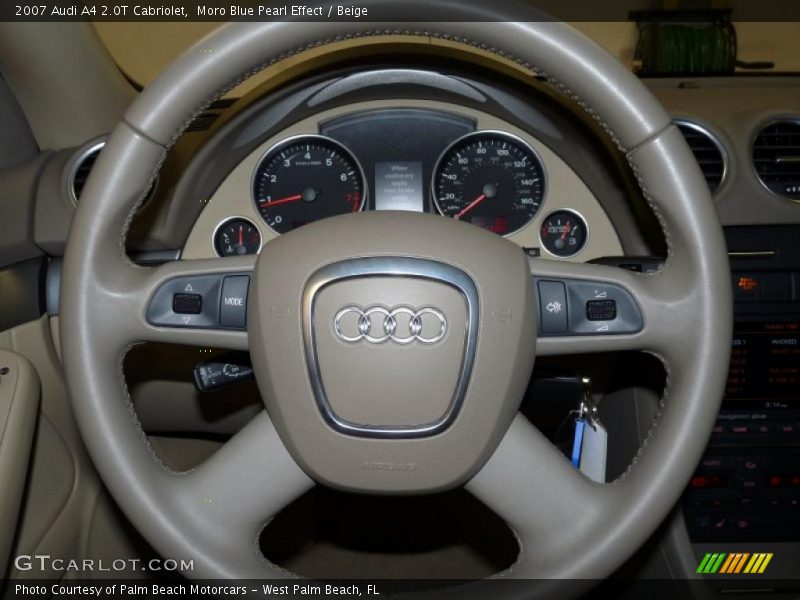 Moro Blue Pearl Effect / Beige 2007 Audi A4 2.0T Cabriolet