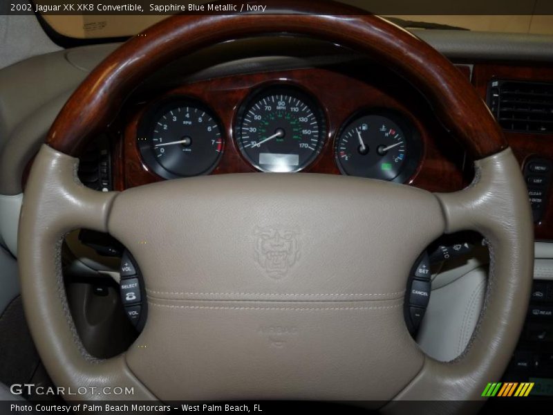Sapphire Blue Metallic / Ivory 2002 Jaguar XK XK8 Convertible