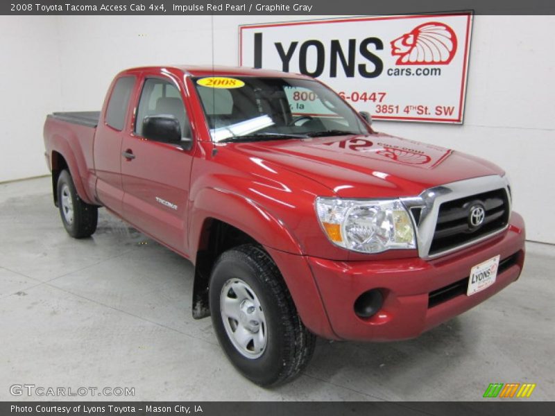 Impulse Red Pearl / Graphite Gray 2008 Toyota Tacoma Access Cab 4x4