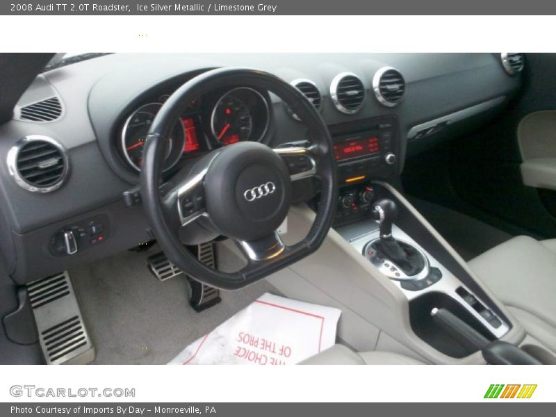 Ice Silver Metallic / Limestone Grey 2008 Audi TT 2.0T Roadster