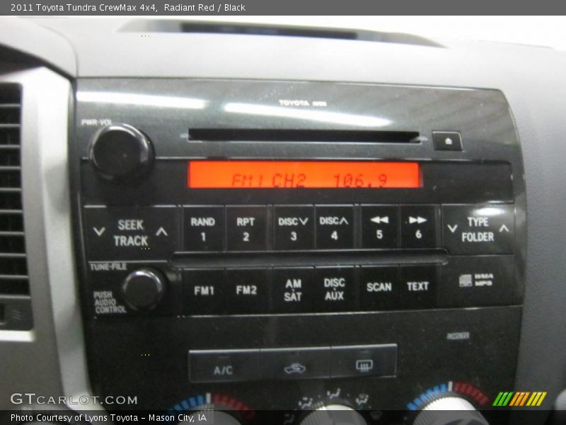 Radiant Red / Black 2011 Toyota Tundra CrewMax 4x4