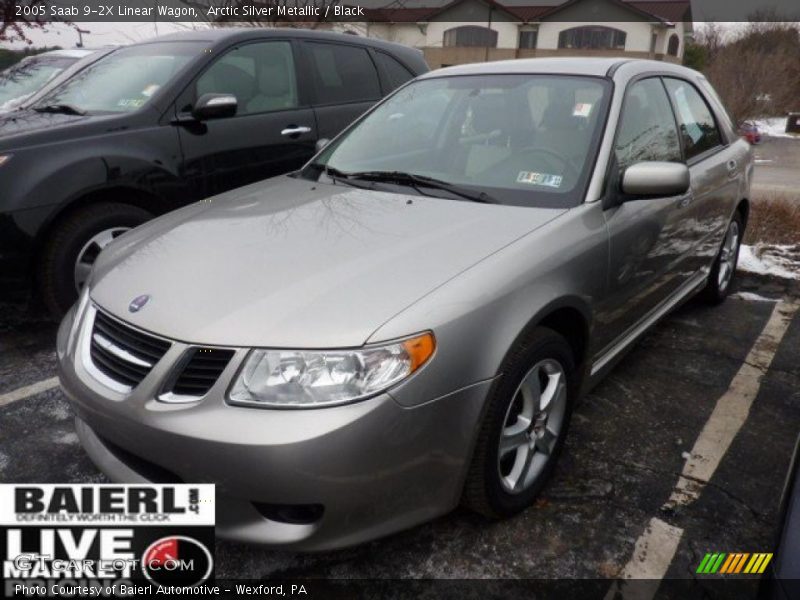 Arctic Silver Metallic / Black 2005 Saab 9-2X Linear Wagon