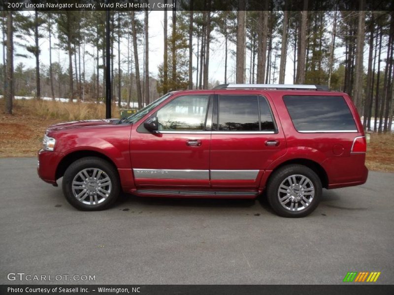 Vivid Red Metallic / Camel 2007 Lincoln Navigator Luxury