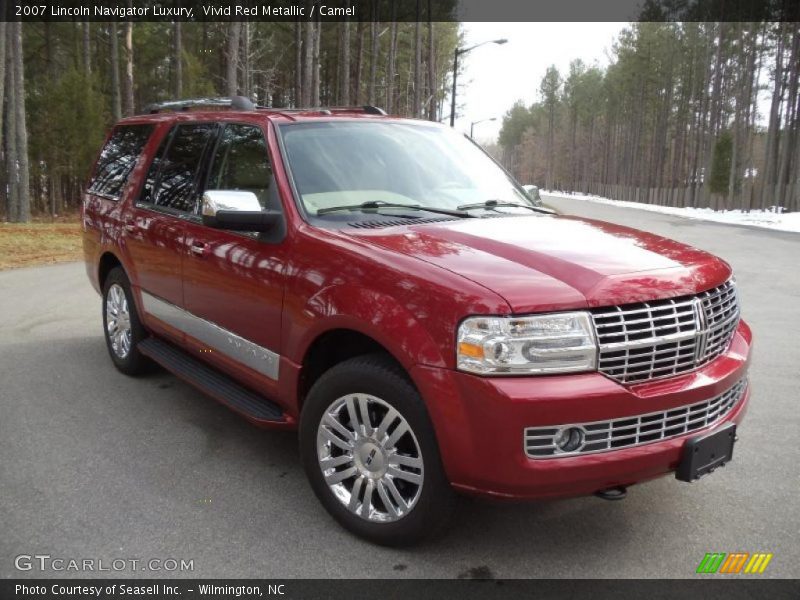 Vivid Red Metallic / Camel 2007 Lincoln Navigator Luxury