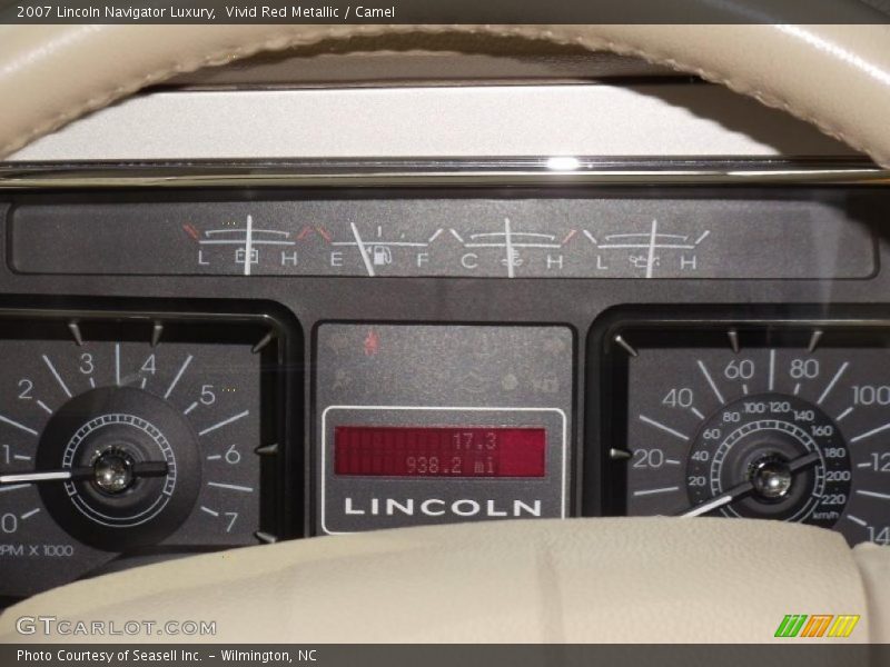 Vivid Red Metallic / Camel 2007 Lincoln Navigator Luxury