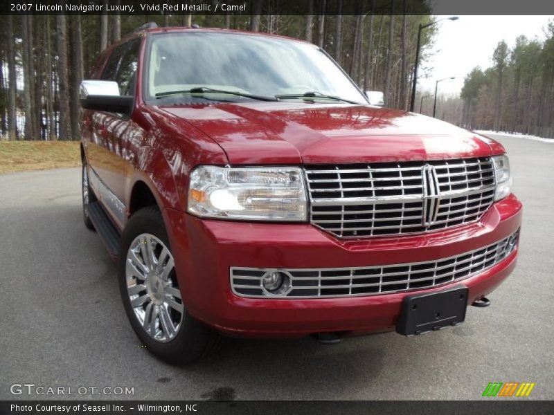 Vivid Red Metallic / Camel 2007 Lincoln Navigator Luxury