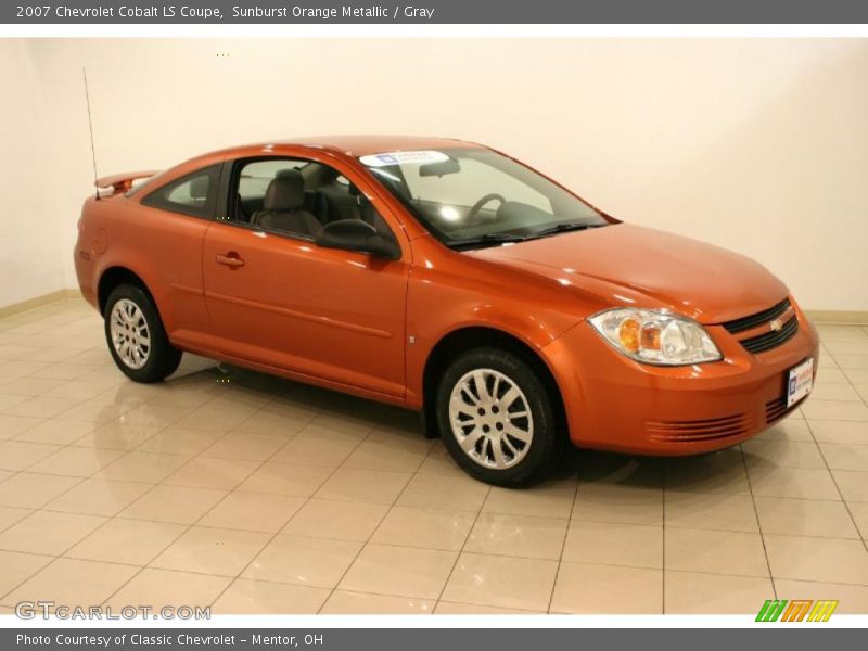 Sunburst Orange Metallic / Gray 2007 Chevrolet Cobalt LS Coupe
