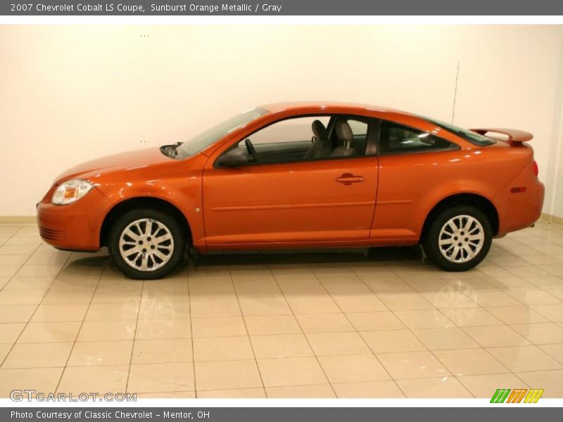 Sunburst Orange Metallic / Gray 2007 Chevrolet Cobalt LS Coupe