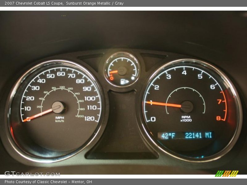 Sunburst Orange Metallic / Gray 2007 Chevrolet Cobalt LS Coupe