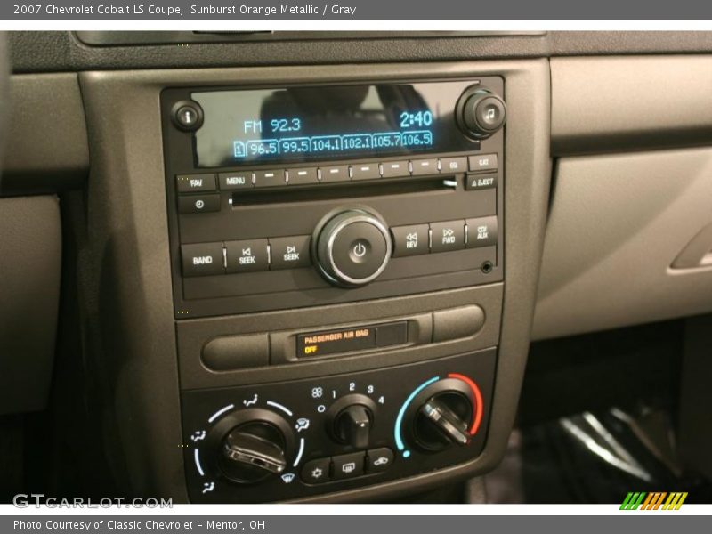 Sunburst Orange Metallic / Gray 2007 Chevrolet Cobalt LS Coupe