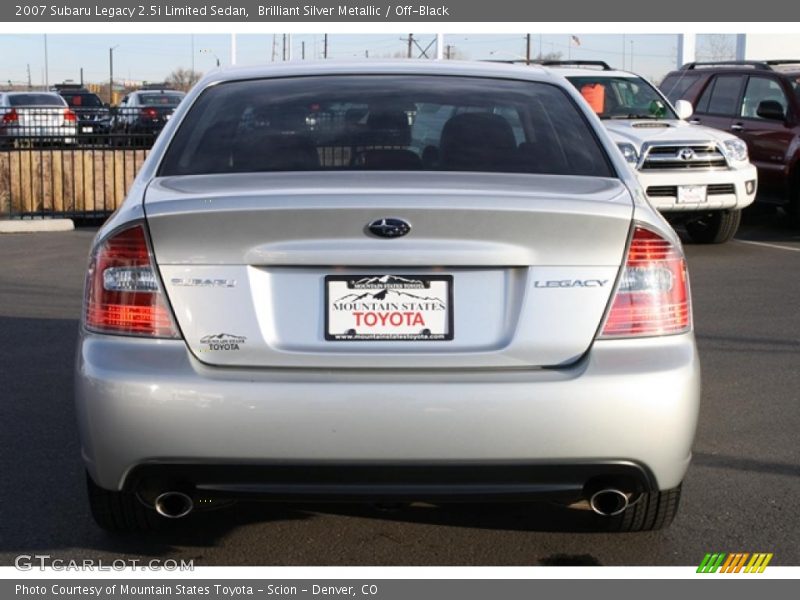 Brilliant Silver Metallic / Off-Black 2007 Subaru Legacy 2.5i Limited Sedan