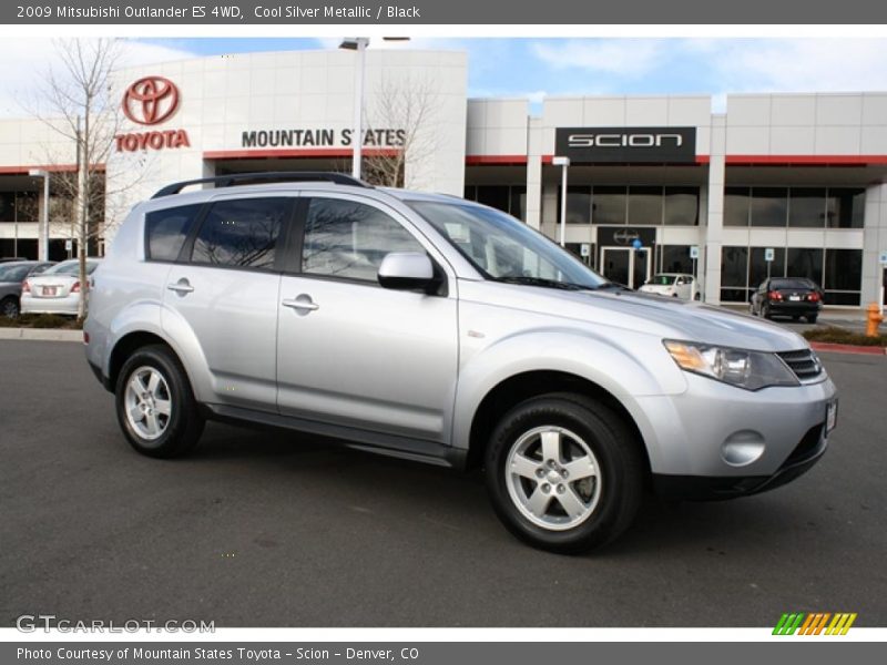 Cool Silver Metallic / Black 2009 Mitsubishi Outlander ES 4WD