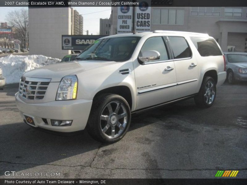 White Diamond / Cocoa/Light Cashmere 2007 Cadillac Escalade ESV AWD